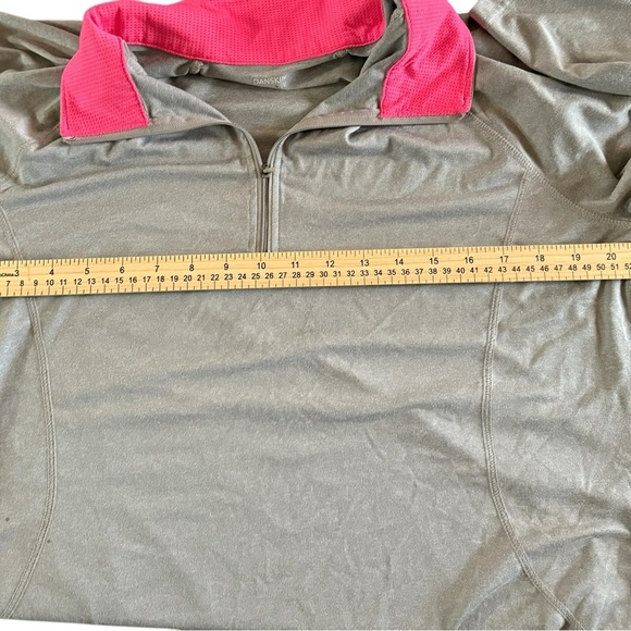 DANSKIN NOW Semifitted Gray Athletic Jacket with Pink Trim, Size XL Athleisure - Picture 7 of 8